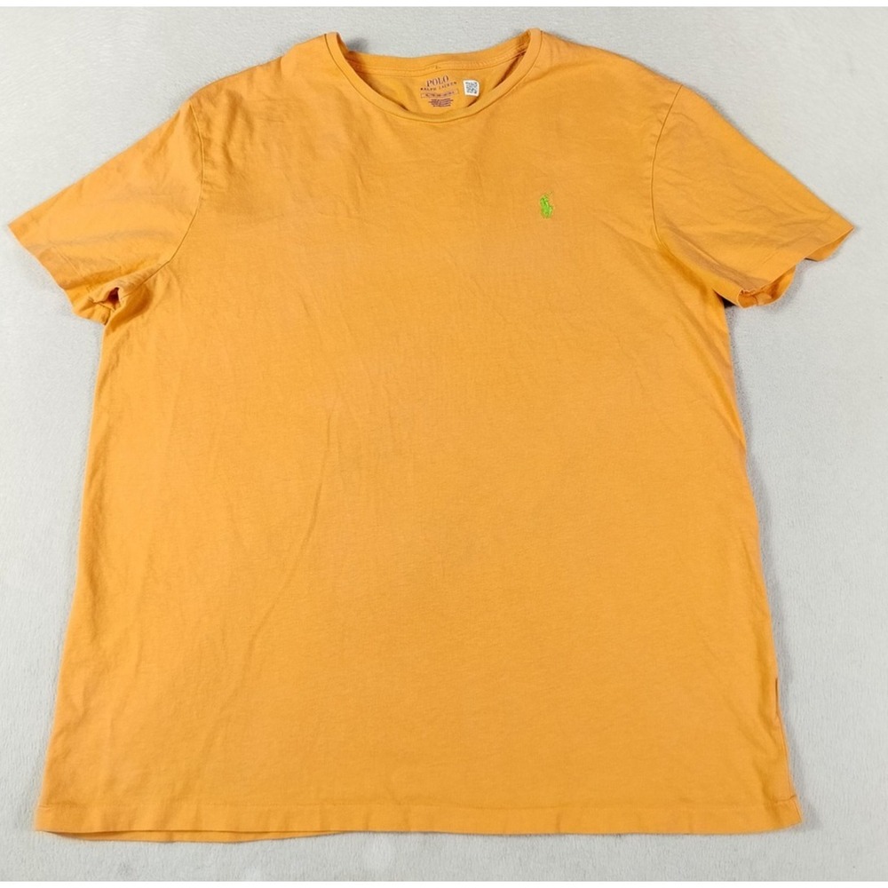 Polo Ralph Lauren Shirt Mens XL Orange Pony Logo Tee Tagless Casual Crewneck